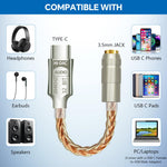 Verilux USB Type C to 3.5mm Audio Jack Adapter with HiFi DAC