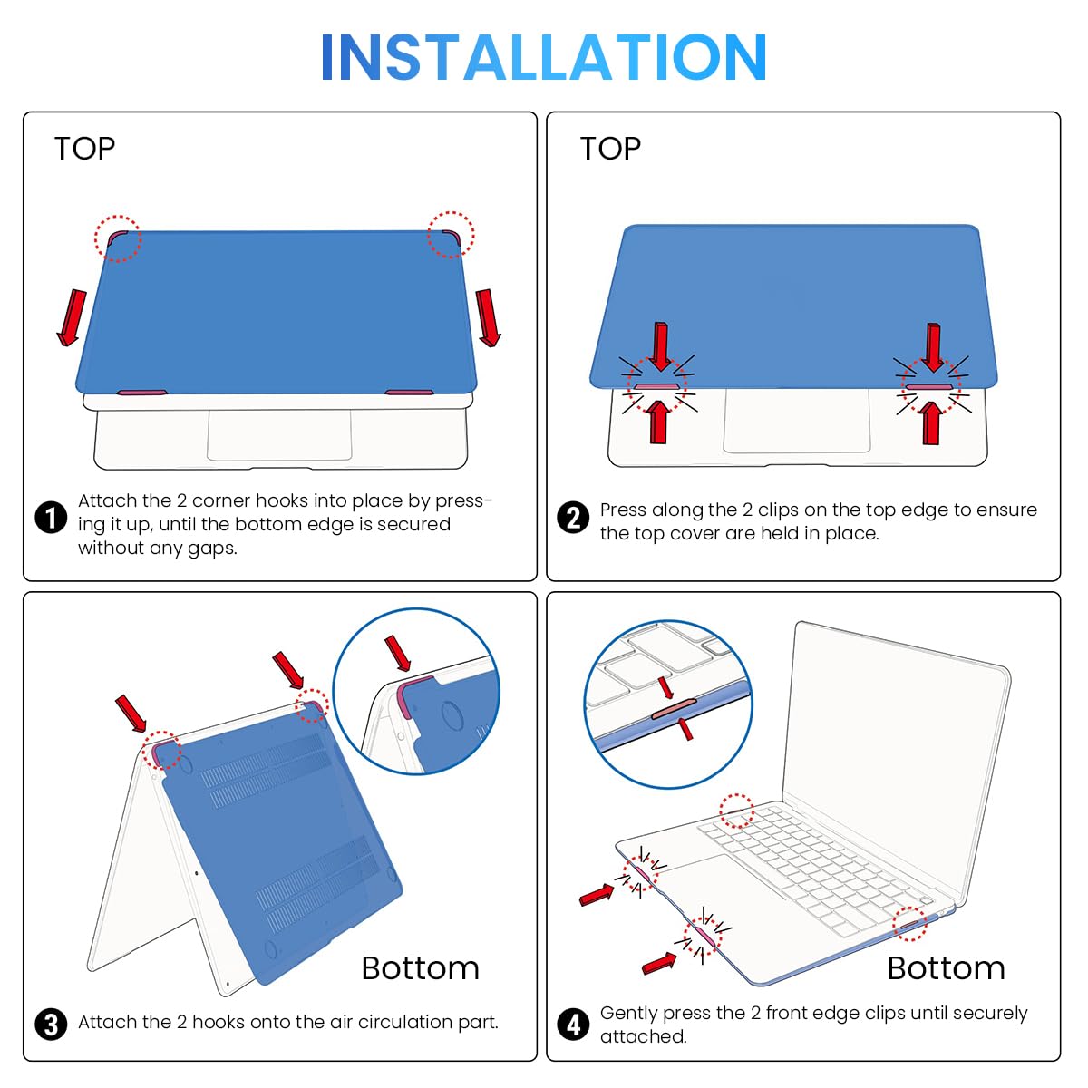 ZORBES® Laptop Case MacBook Transparent Laptop Case Fashion Cover Transparent Laptop Case Cover Compatible with MacBook Air M2 M2 2022 Air13 A2681
