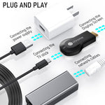 Verilux USB to Ethernet Adapter with 3.3ft Power Cable for Chromecast Ultra and Fire TV Stick