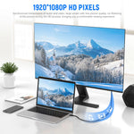 ZORBES® 6Ft 2 in 1 USB C to HDMI Cable (1920x1080P@60Hz), USB 3.1/Type C to HDMI Cable for Thunderbolt 3/4, M1/M2 Chips, Hua-wei 10 Range, Laptop, MacBook Pro/Air, Ps5, Chromebook, TV, iPad Tab