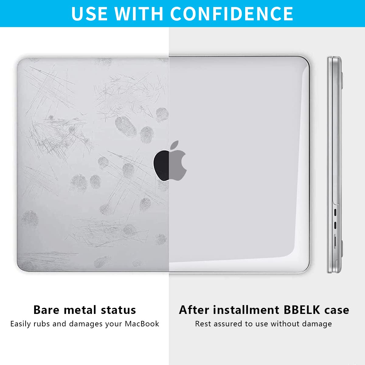 ZORBES® Polycarbonate Laptop Cover 13.6 inch for Case Cover Laptop Case Compatible with 2022 Release M2 A2681 Case Waterproof Laptop Protector Hard Case & Back Cover,Clear