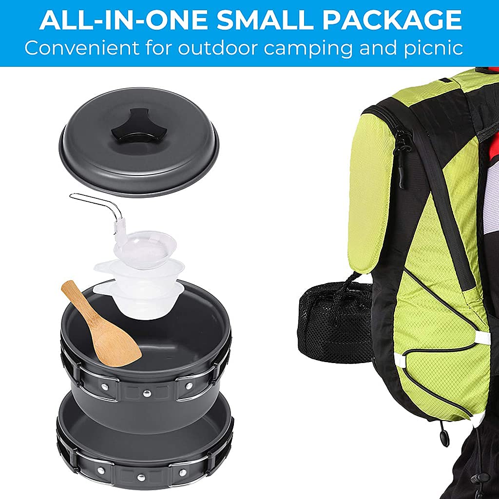 Verilux 8pcs Camping Cooking Set