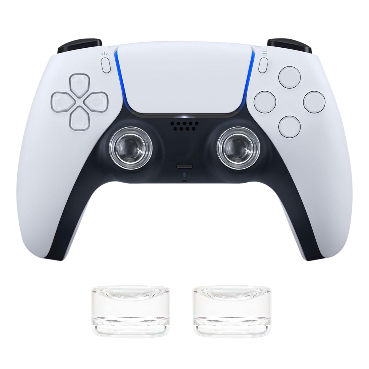 ZORBES® 2Pcs Clear Thumb Grips, Anti-Slip Controller Accessories, Silicone Game Joystick Caps for Enhanced Grip, Precision Thumb Grips for Gaming Consoles and Controllers