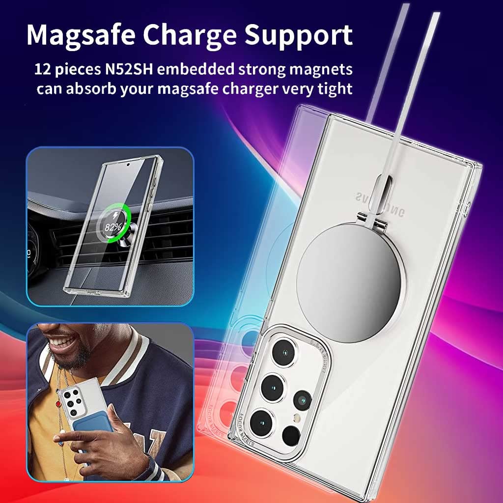 ZORBES® for S23 Ultra Case with Kickstand Ring, for S23 Ultra Samsung Cover (6.8''), for Samsung S23 Ultra Back Cover, S23 Ultra Cover S23 Back Cover Compatible with Magsafe Support Wireless Charging