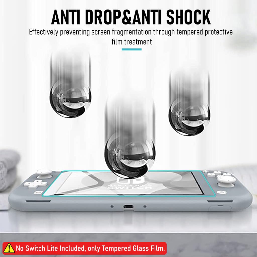 ZORBES® Tempered Glass Film for Switch Lite 2019, Anti-Scratch HD Tempered Glass Film Screen Protection HD Anti-Glare Protection Film for Switch Lite, 3pcs, No Switch Lite Included
