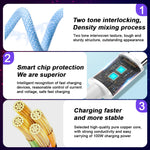 Verilux Magnetic Type C Cable 240W PD Fast Charging 3.3ft with Nylon Braiding | 480Mbps Data Transfer