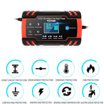 STHIRA® Car Battery Charger, Enhanced Edition 8A 12V/4A 24V Car Battery Charger Charges, Automotive Smart Portable Battery Charger Maintainer for Car, Motorcycle, Lawn Mower and More