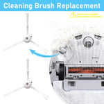 Verilux Side Brushes Kit for Mi Robot MJST1S Mop 2 featuring Anti Tangle Design | Set of 3