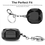 ZORBES® Fashion Hard Protective Cover for Samsung Galaxy Buds Pro(2021),Galaxy Buds 2,Galaxy Buds Live (2020),Shockproof for Geometric Diamond Cut Design (Without Earphone, Seperate Pieces Design)