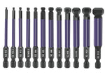 Serplex® 12Pcs Ball End Hex Screwdriver Bit Set H2-H12, S2 Steel 1/'' Hex Shank Magnetic Hex Bits Set, 2-12mm Allen Key Drill Bits with 25° Angled Ball Tip for Furniture Assembly, Automotive Repair