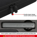 ZORBES® Large Carrying Case for Insta360 One X3 Camera, Anti-scratch Hard Shell Bag with EVA Liner Portable Travel Accessories Bag for Insta360 One X3 Camera Selfie stick and other Accessories Use