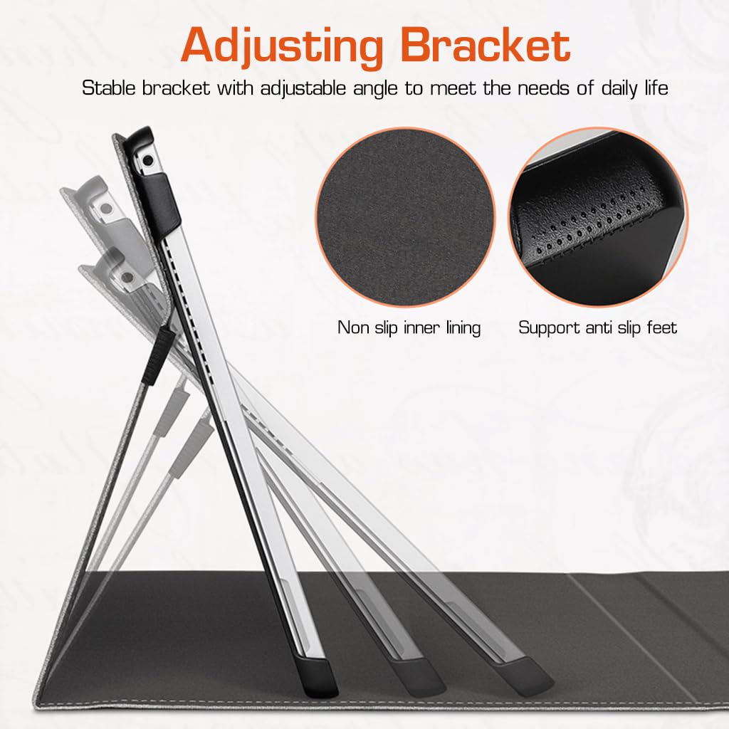 ZORBES® Tablet Cover for Surface Pro 9 Protective Surface Pro 9 PU Leather Case 2 in 1 Surface Pro 9 Table Case with Anti-Slip Lining & Stylus Pen Desing Fashion Embossing Cover for Surface Pro 9