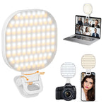 ZORBES® 142 LED Light for Video Shooting, 2000Mah Rechargeable Selfie Light for Mobile Clip Video Light, Adjusted 3 Light Modes, 10 Brightness Levels for Phone Camera, Laptop, Makeup, Conference, Vlog