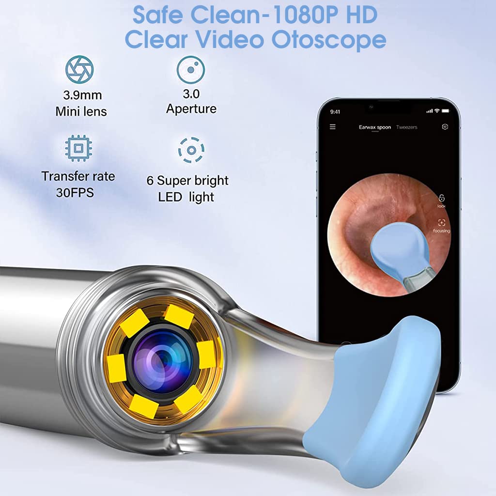 Verilux Ear Wax Remover Tool Kit with 6 Axis Gyroscope 5MP 1080P Camera & UV Lamp