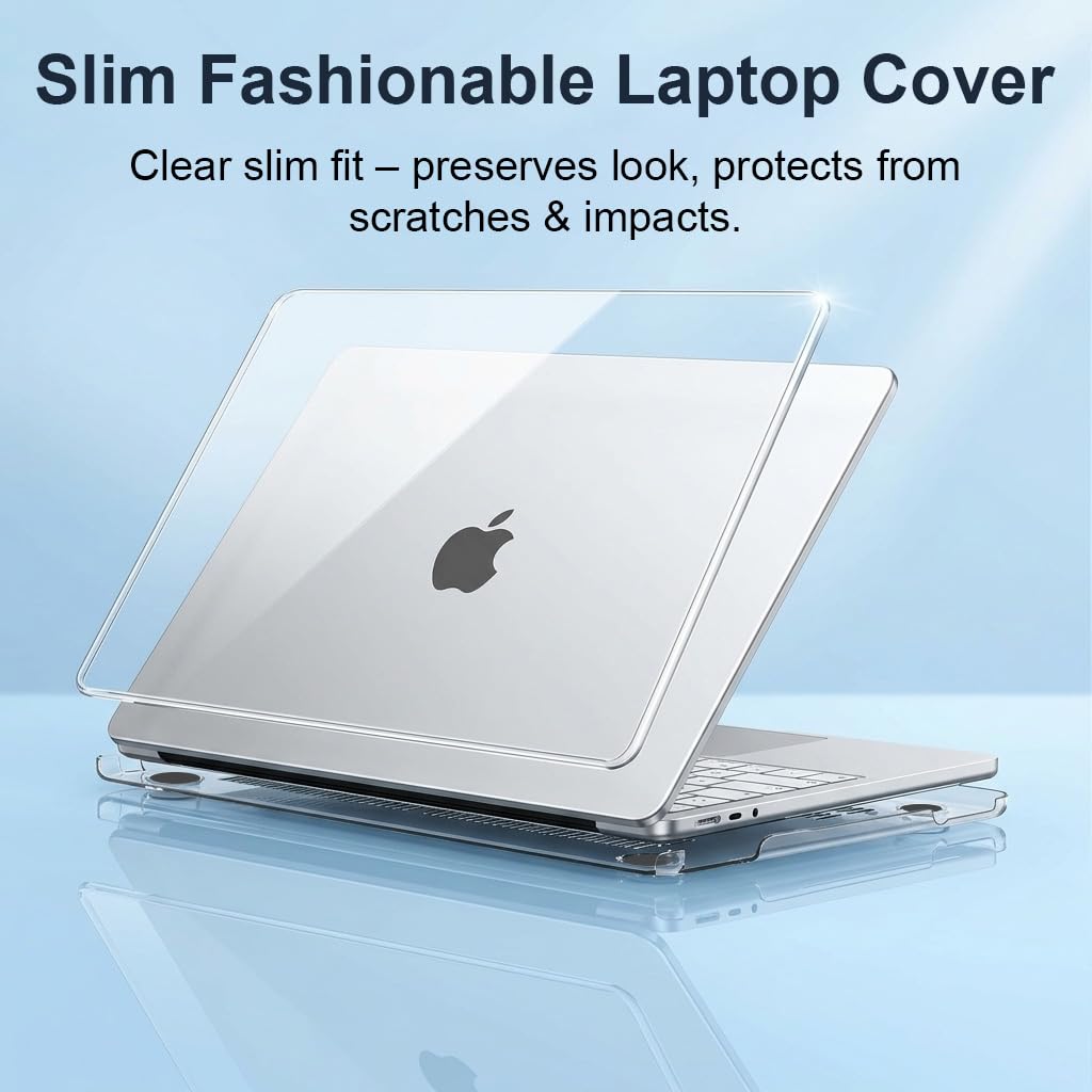 Verilux® Compatible with MacBook Neo Case 13 inch, Clear PC Laptop Cover Case Anti-Scratch Protective Laptop Cover, Ventilated Snap-on Fashion Cover with Front & Back Cover