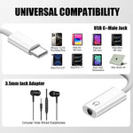 ZORBES USB C to 3.5mm Audio Adapter with 16bit/48kHz DAC