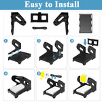 Zeitel® Label Holder Thermal Label Holder for Rolls and Fanfold Labels Shipping Label Stand Desktop Printer Accessory Supplies for Home