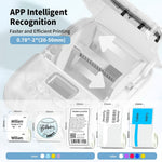 ZORBES® Thermal Printer, Mini Bluetooth Thermal Print Inkfree Printer Compatible with Android & iOS System, Label Printer Black on White with 1 Roll of Print Paper