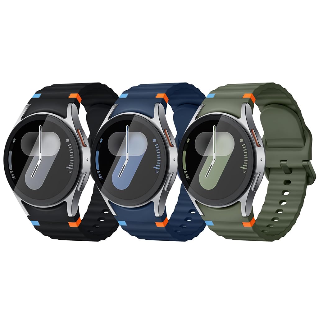 ZORBES® 3 Pack Sport Band Compatible for Galaxy Watch 7 Bands 44mm 40m