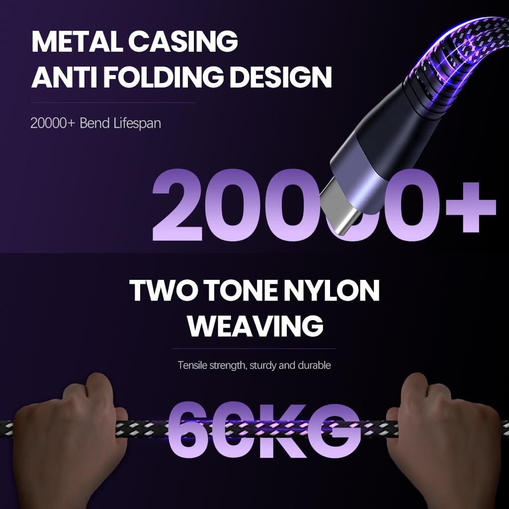 Verilux® USB C Charging Cable 2 in 1 USB C Audio Cable USB C to 3.5mm Jack Aux Cable PD 60W USB C Male to Female Charging Cable Car Audio Cable Compatible with i-Phone 16/15, Galaxy S24/S23 Ultra