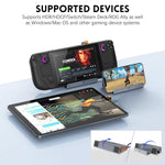 Verilux USB Hub Type C Dock Station for Steam Deck with 4K 60Hz HDMI and 100W PD Charging