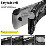 Zeitel® Case for Rog Ally, TPU Case Anti-Scratch TPU Cover for Rog Ally Protective Cover with Folding Kickstand, Non-Slip Protective Case Skin Cover for Rog Ally Game Handheld 2023 Black