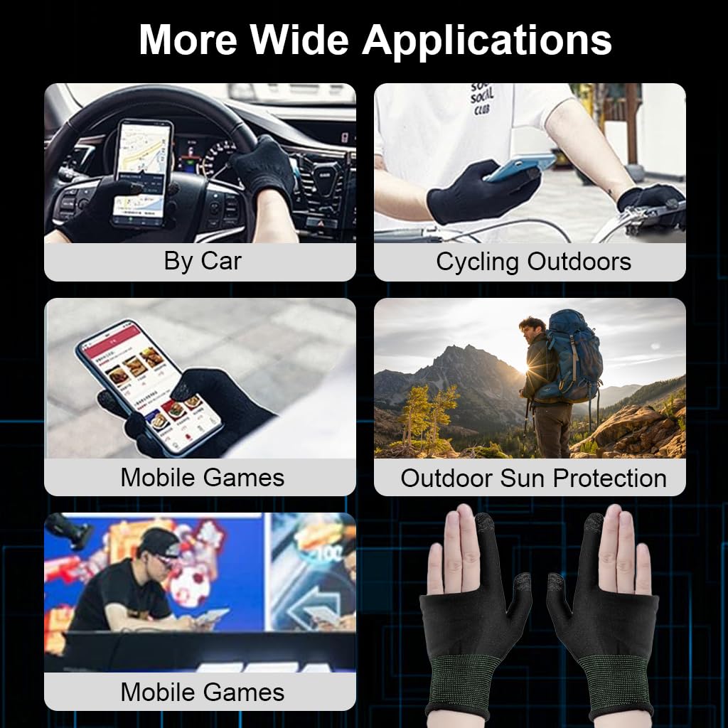 ZORBES® 2PCS Gaming Finger Gloves