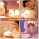 Verilux Pear Night Light for Kids with 7 Color Modes and 1200mAh USB Rechargeable Battery