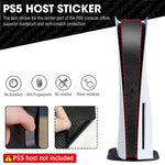 ZORBES® PS5 Console Middle Sticker PVC Stylish Carbon Fiber Pattern Middle Skin Sticker Anti-Scratch PS5 Console Skin Sticker for Console Center Part Self-Adhesive Middle Skin Sticker for PS5 Console