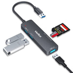 Verilux USB Hub 3.0 for PC and Laptop with 5 in 1 Ports and SD TF Card Reader | Aluminium Adapter