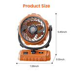 Verilux Table Fan for Home and Camping with 270° Oscillating & 300° Flip Head | 100 Speed Adjustable