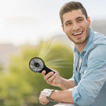 Verilux Hand Fan for Women with Hidden Makeup Mirror and 4 Speed Brushless Motor | 20Hr Rechargeable Portable Fan