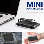 Verilux USB Hub Card Reader for iPhone and Laptop with 6 in 1 Ports featuring Dual PD Charging | Compact Portable Design