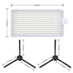 Verilux Vacuum Filter Kit Replacement for Robotic Vacuum ILIFE V3 V3S V5s V5 Pro Robot Vacuum Cleaner 4 Filters and 4 Side Brushes and 1 Primary Filter