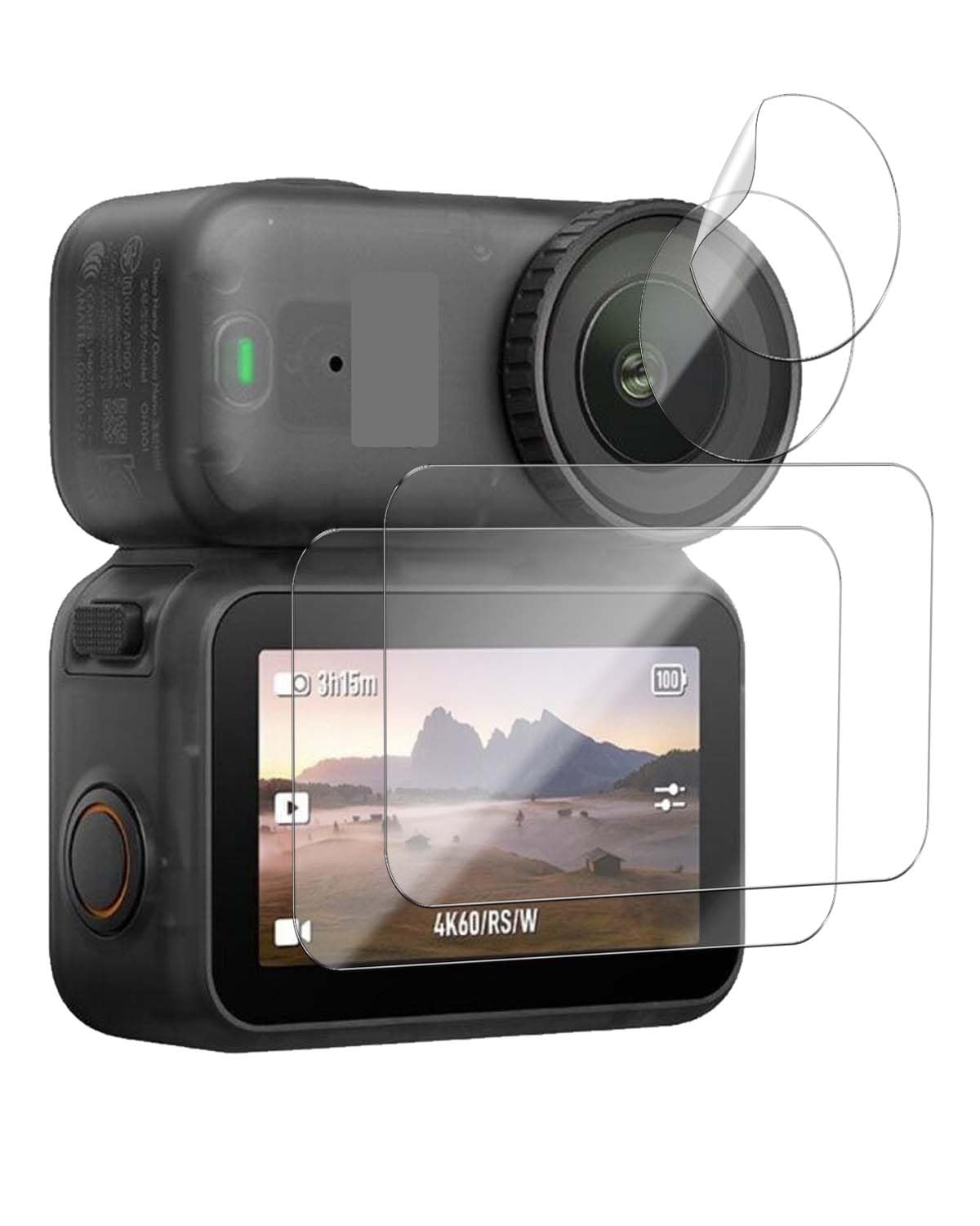 ZORBES® Compatible with Osmo Nano, Action Camera Screen Protector & Lens Cover Set, HD Tempered Glass Film with Anti-Scratch, Anti-Fingerprint, and High Transparency Protection