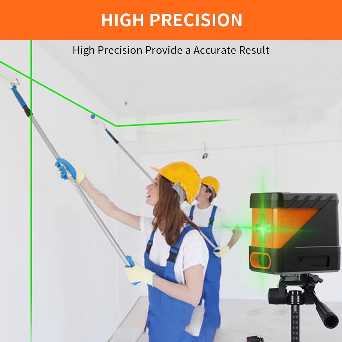 Verilux® Laser Level, 50ft Cross Line Portable Laser Level Machine with Self Leveling, Leser Leval Mesuring Product for Construction, Laser Level Machine 2*AAA Battery Powered(Not included)