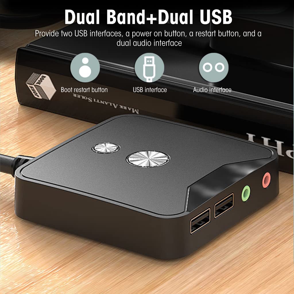 2 USB Port and 3.5mm Audio Desktop Computer Power Switch