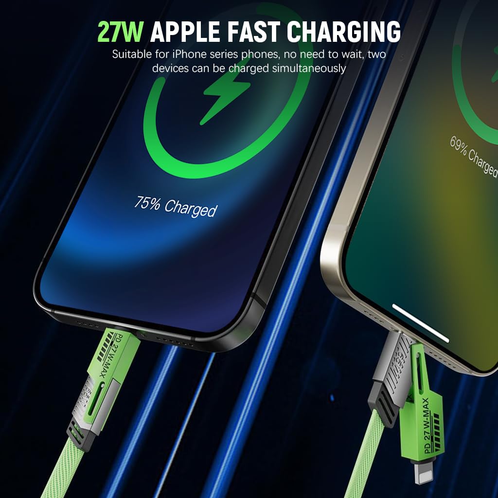 Verilux 4 in 1 USB C Charging Cable Green