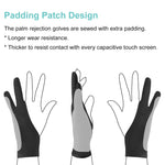 Zeitel® 1 Pair Digital Drawing Glove Two Finger Glove for Wacom Tablet Artist Gloves, Graphic Drawing Gloves Tablet Gloves (M Size)