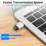 Verilux Micro SD Card Reader for Type C Devices with OTG Support and 480 Mbps Transfer | Silver