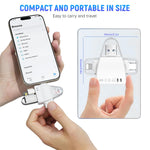 Verilux® Multi Card Reader Phone Card Reader Flash Driver Reader Support TF/SD/USB C/USB A, Universal Multi in One Card Reader for i Phone 15/14, Android Phone, PC, Laptop