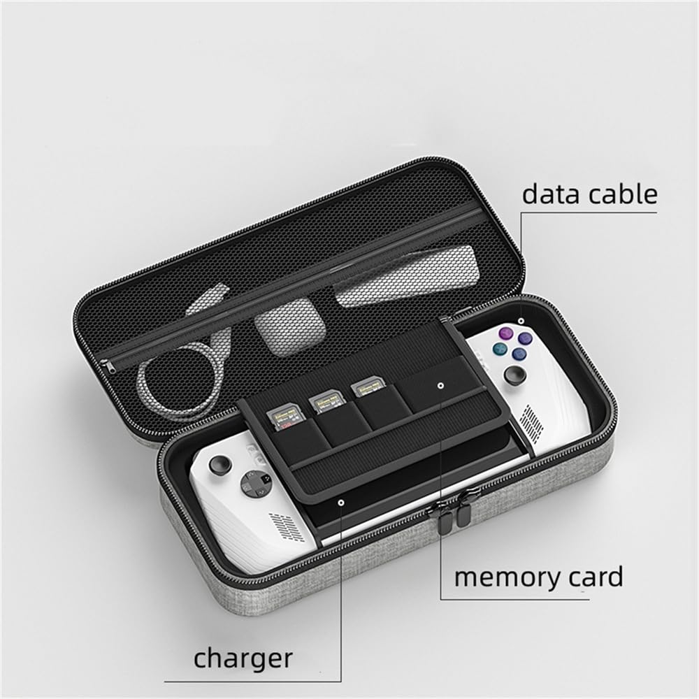 Verilux® Carrying Case for Rog Ally & Accessories, Portable Handbag for Rog Ally, EVA Carrying Case Rog Ally Organizer with Handle, Waterproof Protective Storage Bag Travel Case for Rog Ally Console