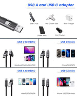 Verilux Type C to Type C Cable for Travel with Magnetic Head Design, 3.3 ft Nylon Braid | 4 in 1 Fast Charging and Data Sync