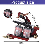 Verilux Complete Tattoo Kit with 2 Tattoo Machines Power Supply and Foot Pedal | Red Three Pin US Plug