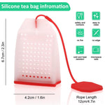 Zeitel® 4Pcs Silicone Tea Infuser with 4.7 inches Line BPA Free