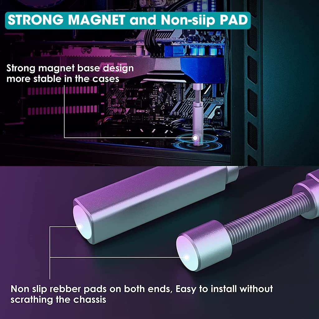 ZORBES® Graphics Card Bracket, Aluminum Alloy Graphics Card Holder Bracket, GPU Stand. Adjustable Height Graphics Card GPU Brace Support Video Card Sag Holder Bracket Support Desktop Computer Silver