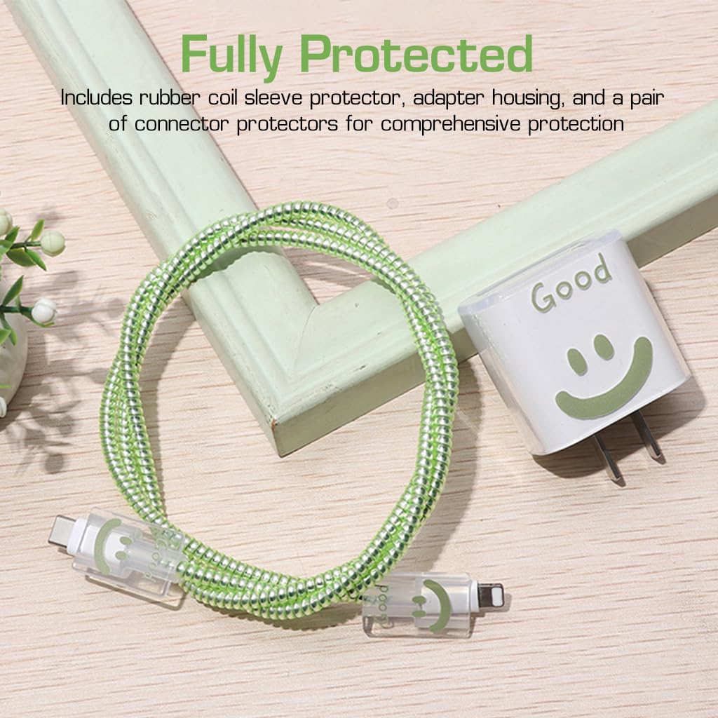 Verilux Charger Protector Set for iPhone 20W 30W | 8PCS Cover with Cable Coil Sleeve