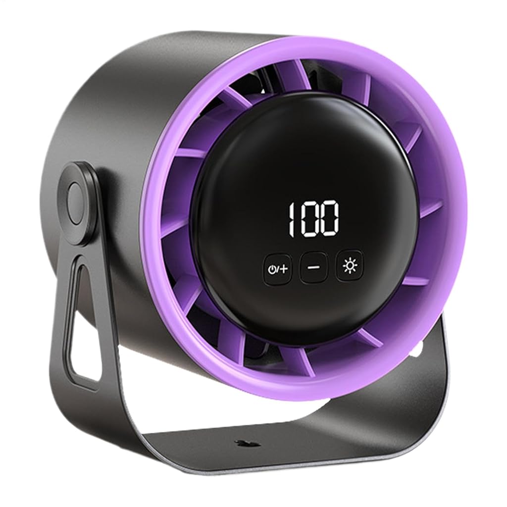 Verilux® 6'' USB Desk Fan 2 in 1 Multifunctional USB Fan Night Light Stepless Airflow Adjustable Cooling Fan 360 ° Desk Fan Multipurpose Wall Desk Fan