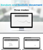 Verilux® 2PCS Tiny Mouse Jiggler Undetectable Mouse Mover, 3 Auto Jiggle Modes & Memory, Plug-and-Play USB Composite Device, Universal OS Support, On/Off Switch, Keeps Screen Active for Work/Gaming