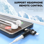 Verilux 2 in 1 Light ning to 3.5mm Adapter for iPhone and Galaxy | Dual USB C and Light ning Ports